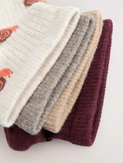 Next Autumn Animals Ditsy Trainers Socks 4 Pack