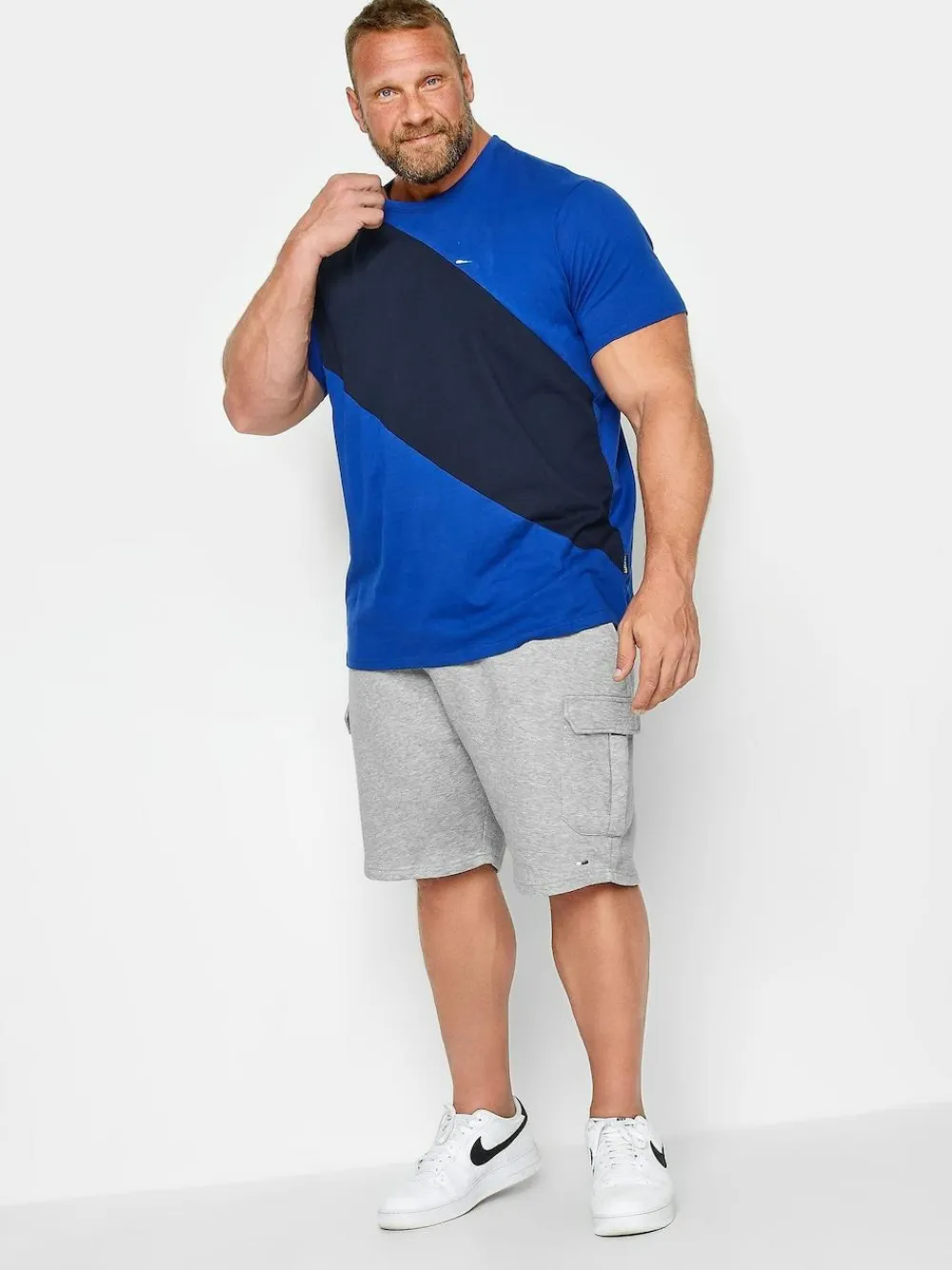 Sale BadRhino Big & Tall Grey Essential Jersey Joggers Shorts