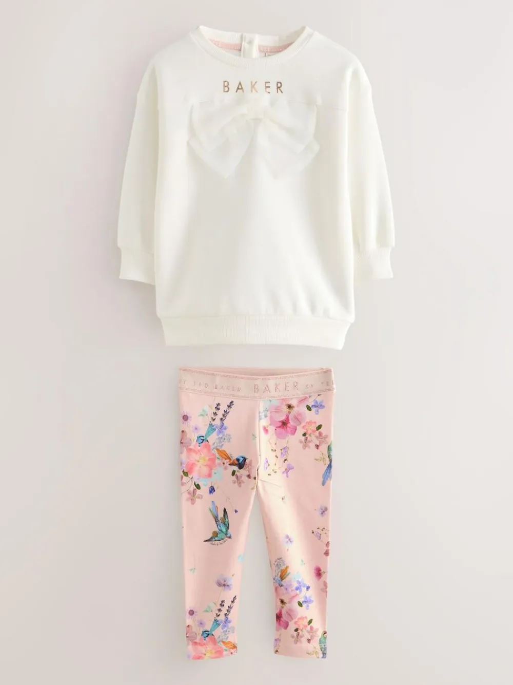 Baker by Ted Baker 2 Piece Longline Bow Sweat and Floral Leggings Set^ Sweatshirts & Hoodies|Sets & Coords