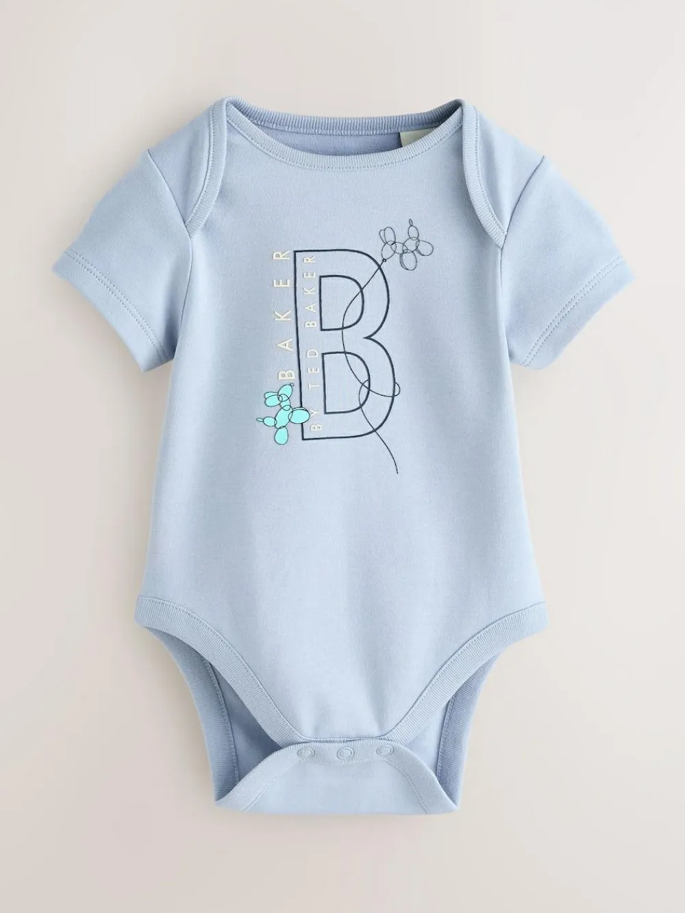 Hot Baker by Ted Baker Blue 3 Pack Short Sleeve Bodysuits
