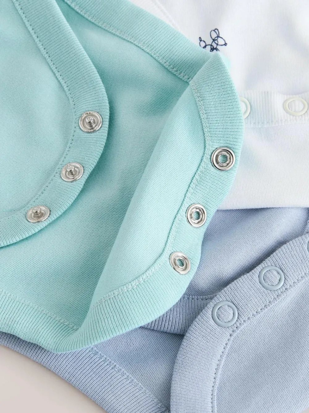 Hot Baker by Ted Baker Blue 3 Pack Short Sleeve Bodysuits