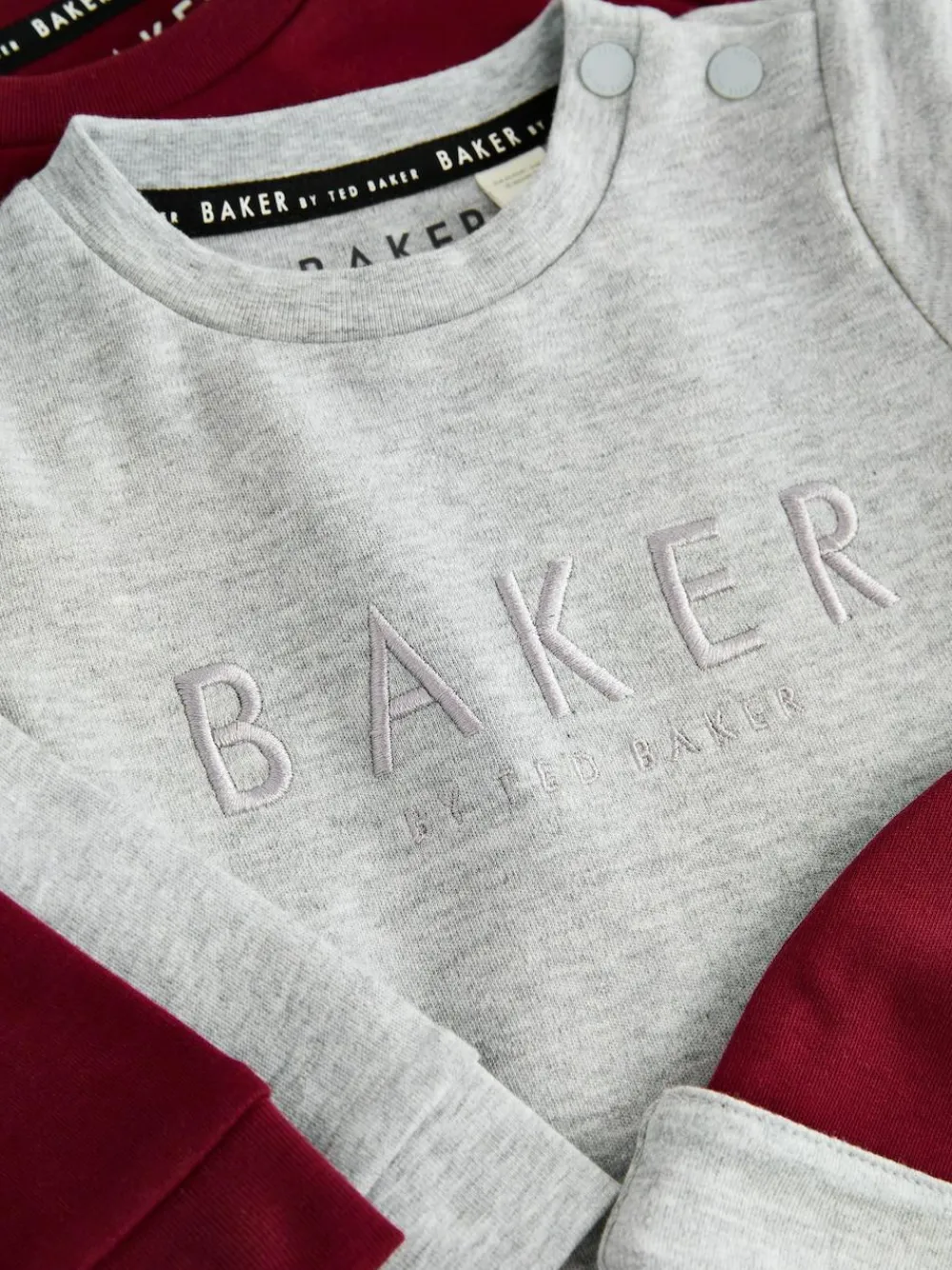 Baker by Ted Baker Burgundy Red/Grey Romper and Reversible Hat^ Rompers & Overalls