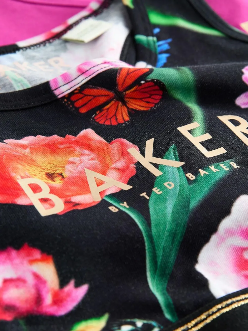 Clearance Baker by Ted Baker Crop Tops 3 Pack Berry/Black