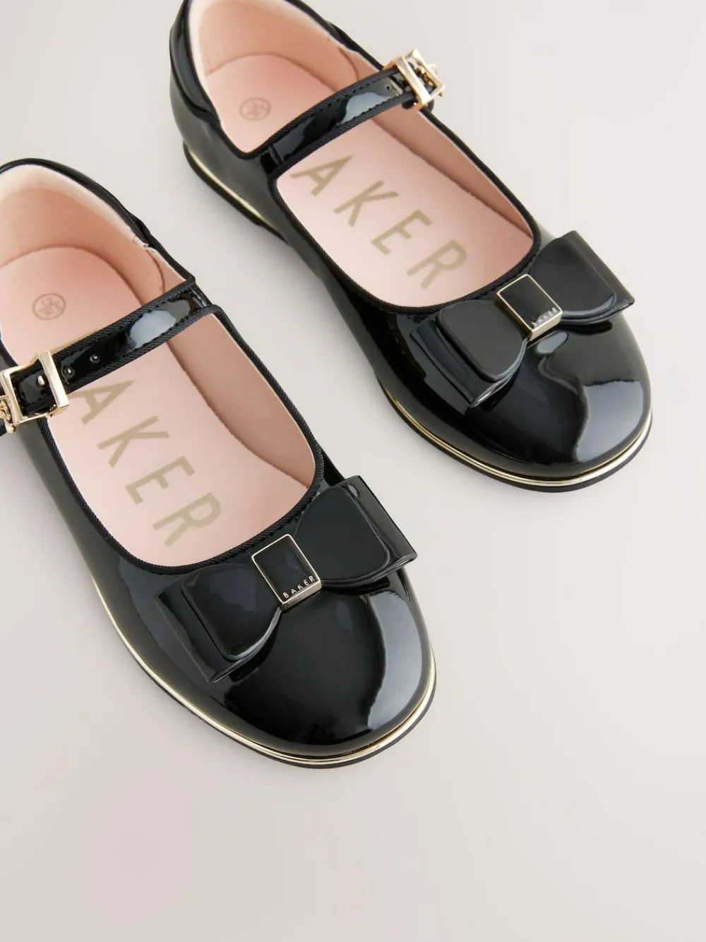 Baker by Ted Baker Girls Back to School Patent Mary Jane Black Shoes with Bow^ Shoes|Shoes