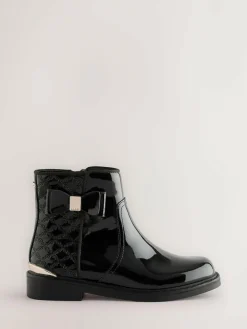 Sale Baker by Ted Baker Girls Patent Chelsea Black Boots