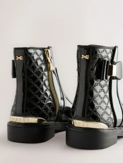 Sale Baker by Ted Baker Girls Patent Chelsea Black Boots