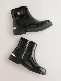 Sale Baker by Ted Baker Girls Patent Chelsea Black Boots
