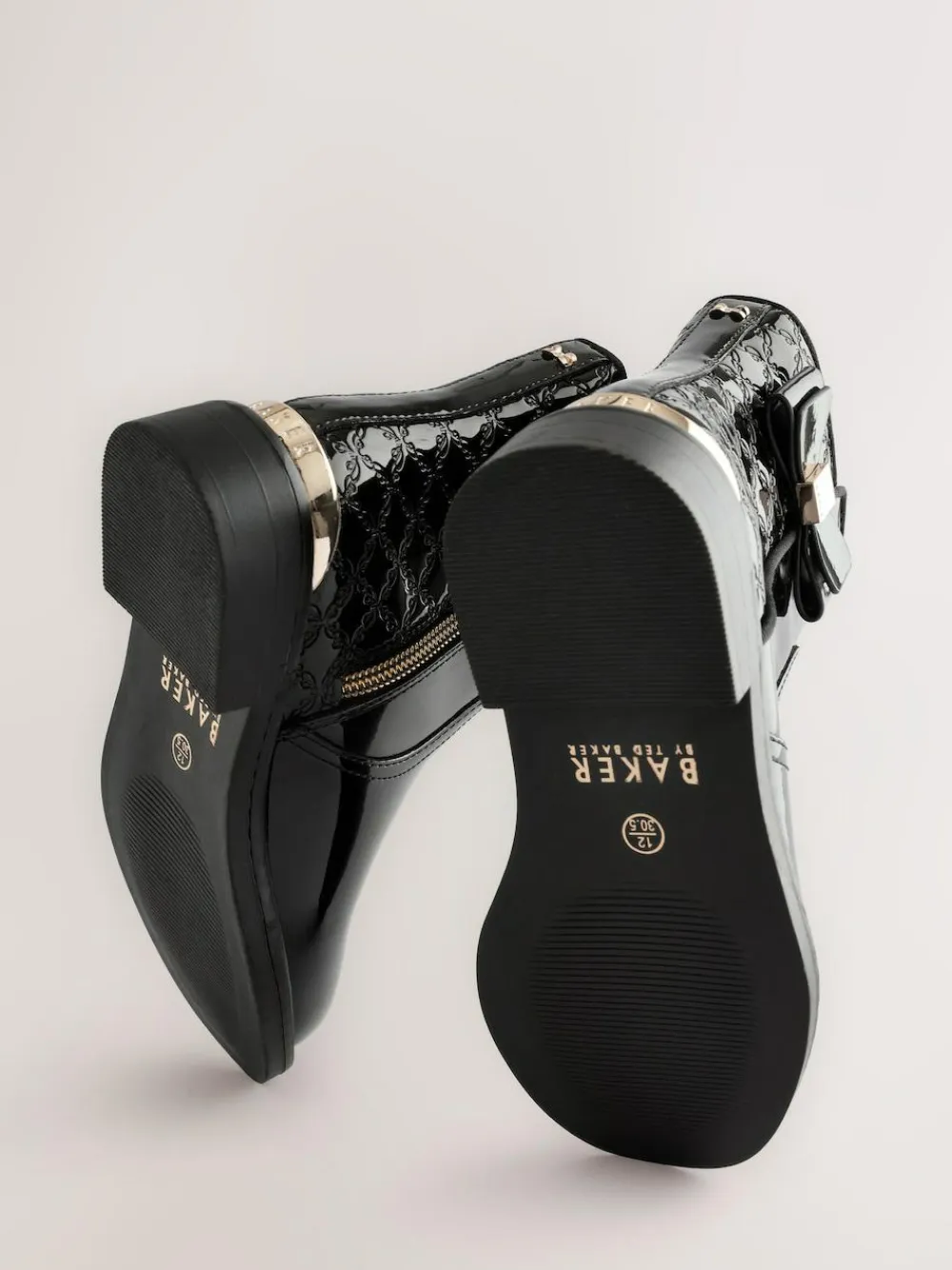 Sale Baker by Ted Baker Girls Patent Chelsea Black Boots