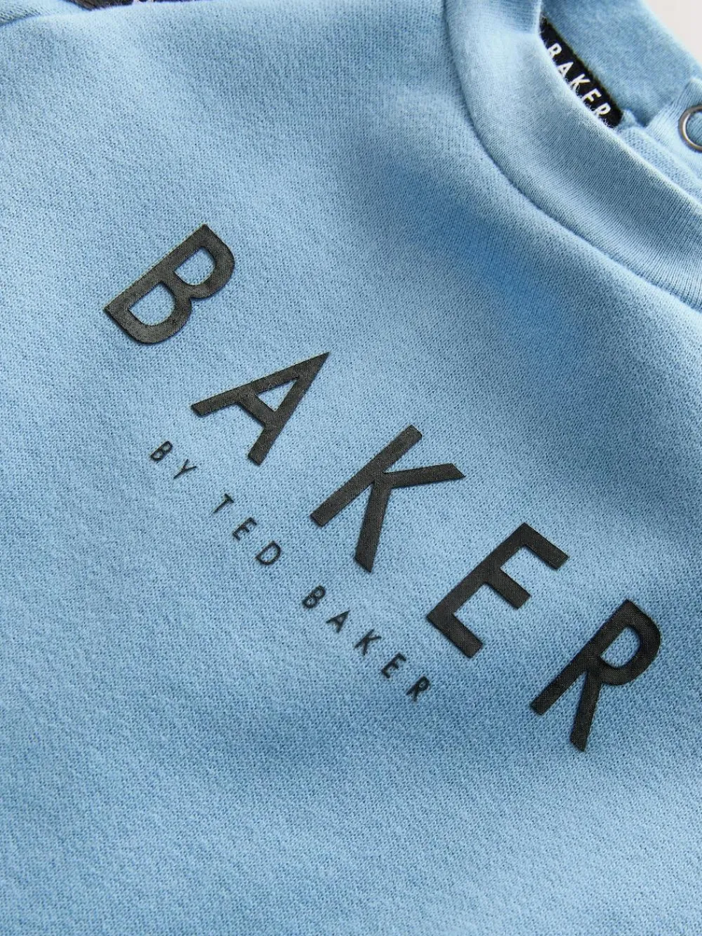 Clearance Baker by Ted Baker Panel Long Sleeve Romper Blue/Black