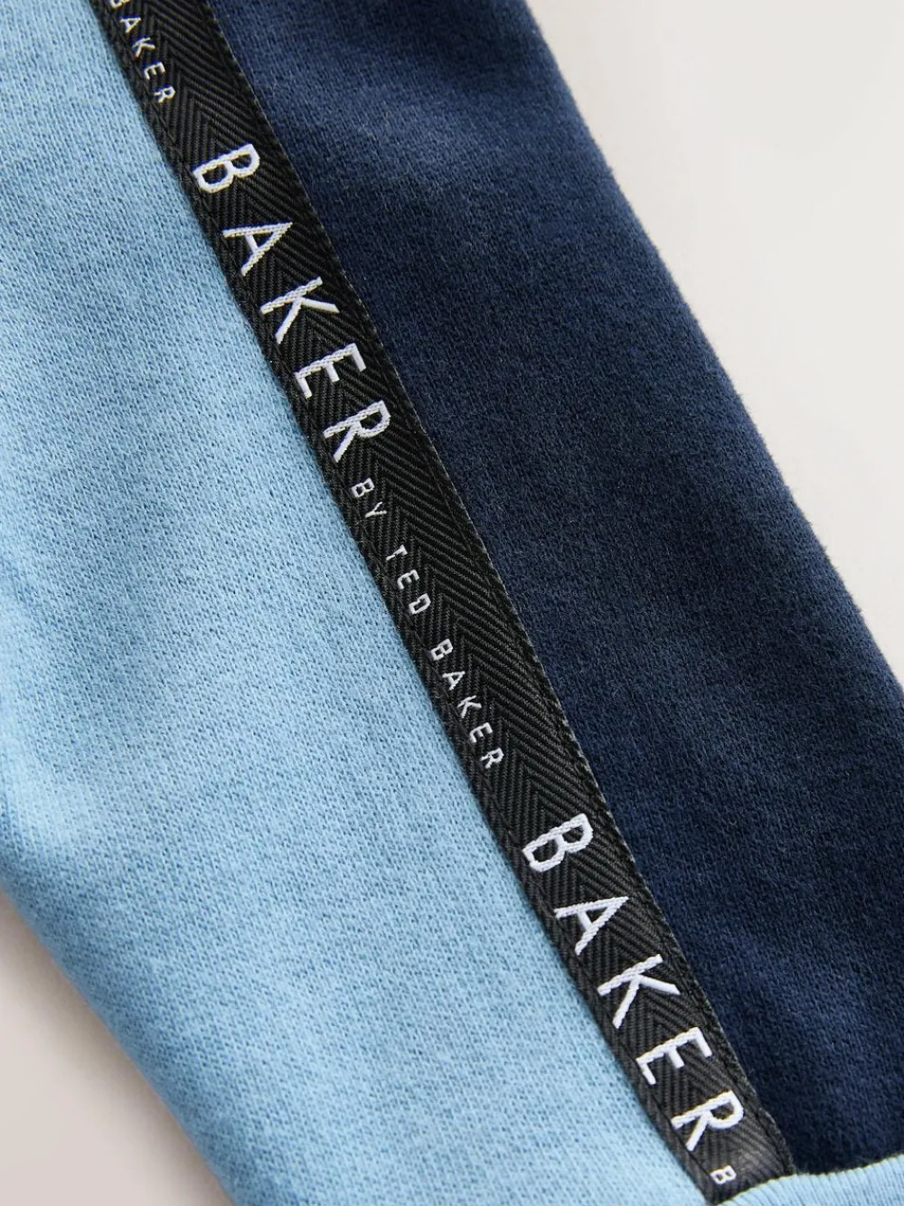 Clearance Baker by Ted Baker Panel Long Sleeve Romper Blue/Black