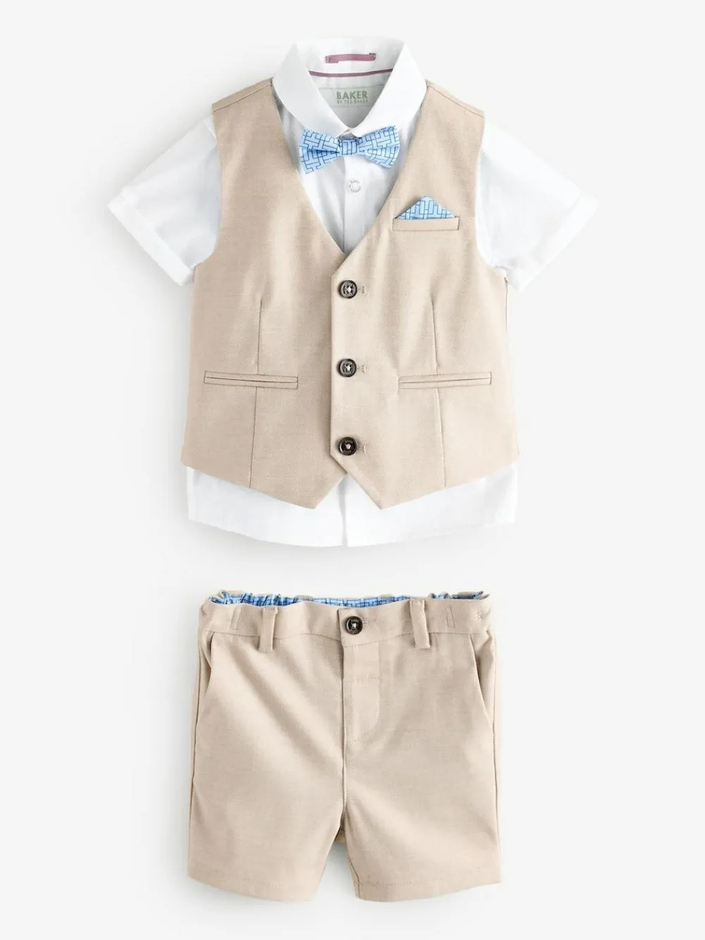 Baker by Ted Baker Shirt Waistcoat and Shorts Set^BOY Occasionwear