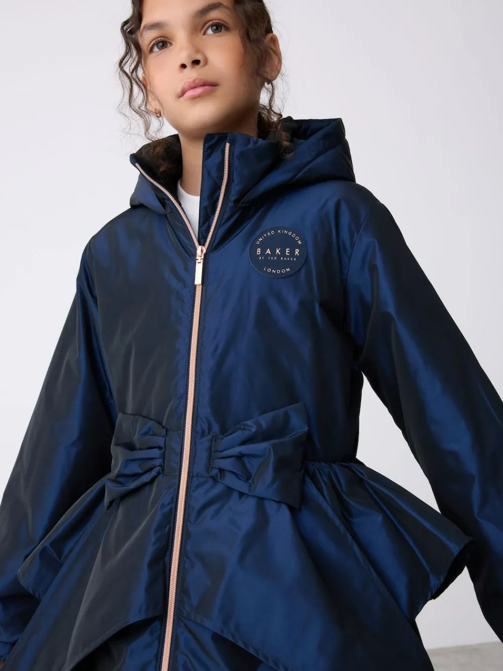 Baker by Ted Baker Shower Resistant Bow Frill Raincoat^ Jackets & Coats|Snowsuits & Coats