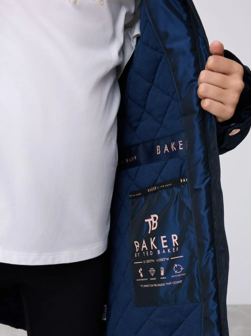 Baker by Ted Baker Shower Resistant Bow Frill Raincoat^ Jackets & Coats|Snowsuits & Coats
