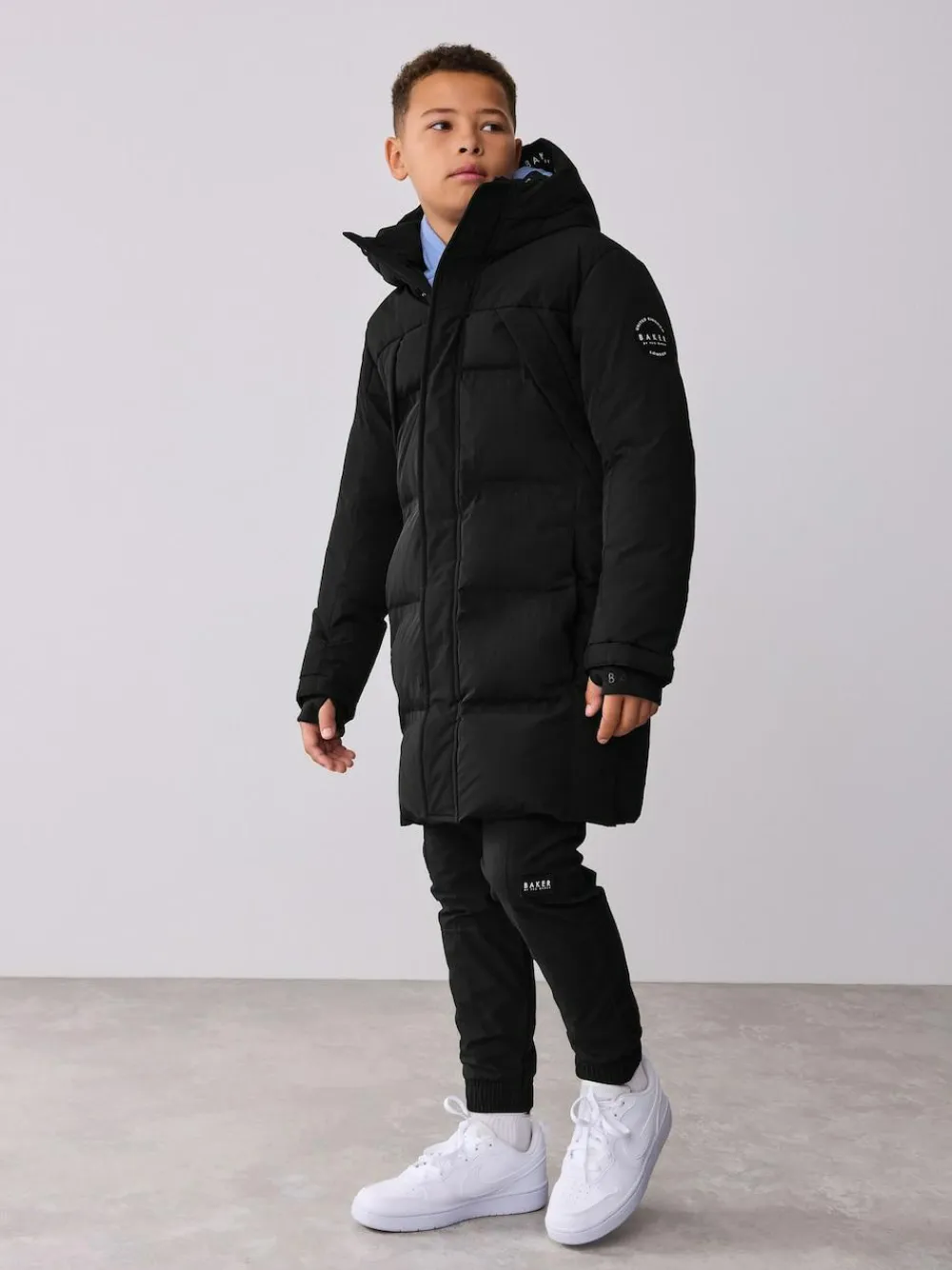 Hot Baker by Ted Baker Shower Resistant Longline Padded Coat Black