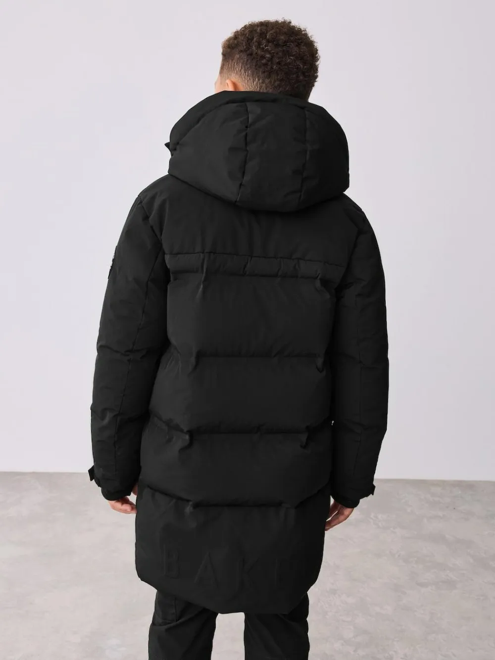 Hot Baker by Ted Baker Shower Resistant Longline Padded Coat Black