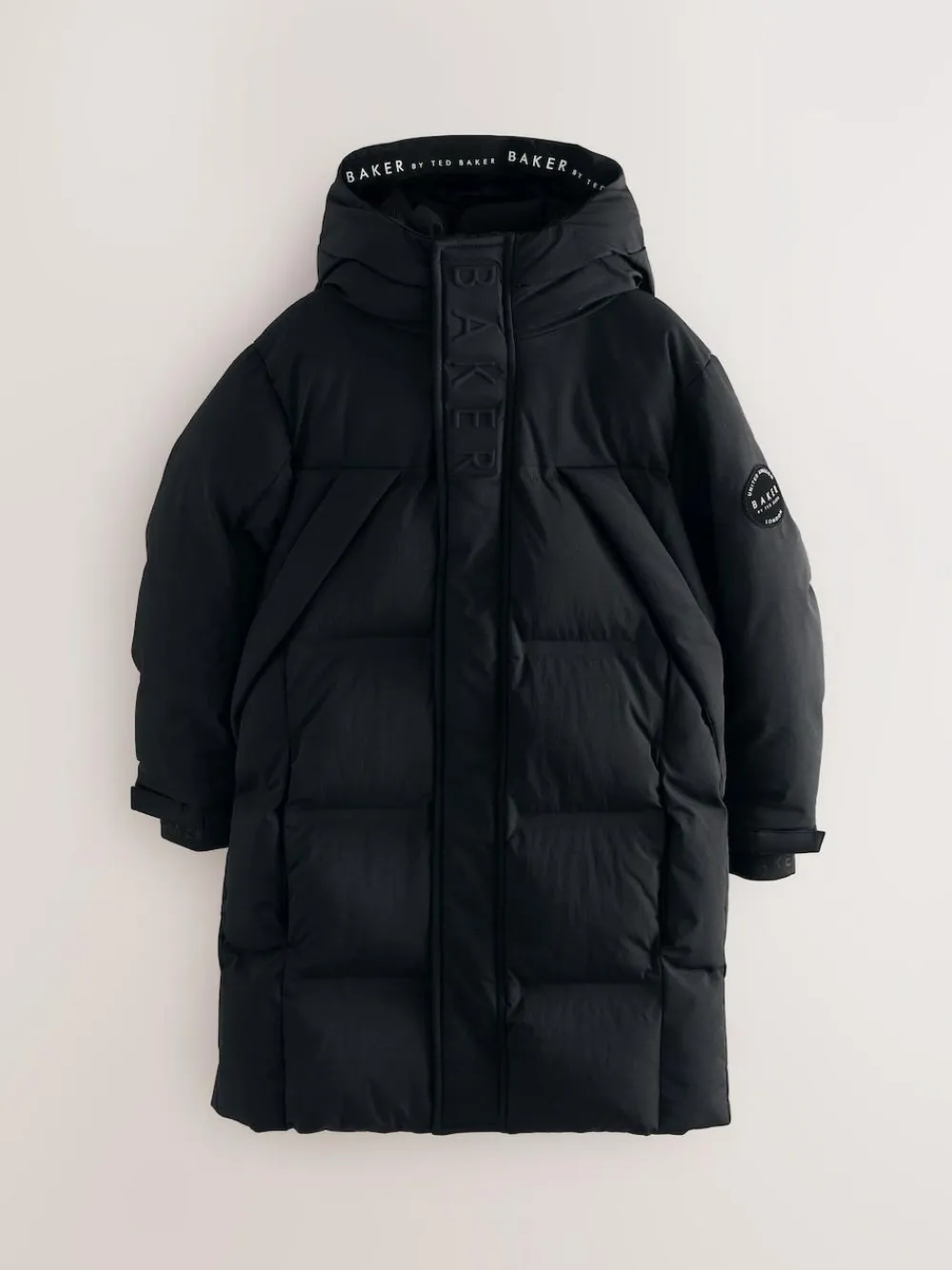 Hot Baker by Ted Baker Shower Resistant Longline Padded Coat Black