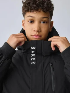 Hot Baker by Ted Baker Shower Resistant Padded Bomber Black Coat