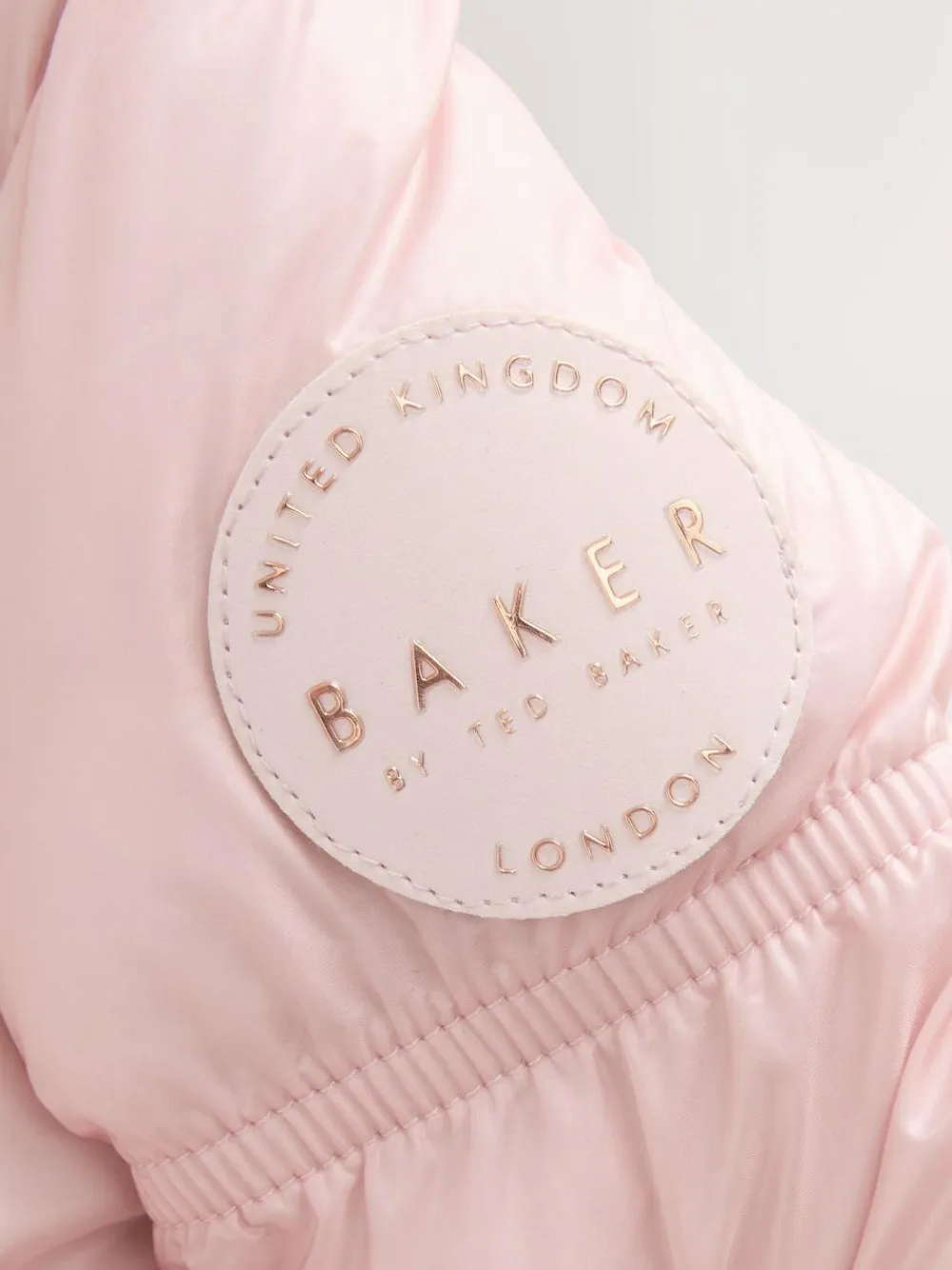 Baker by Ted Baker Shower Resistant Scallop Padded Coat With Detachable Bag Pink