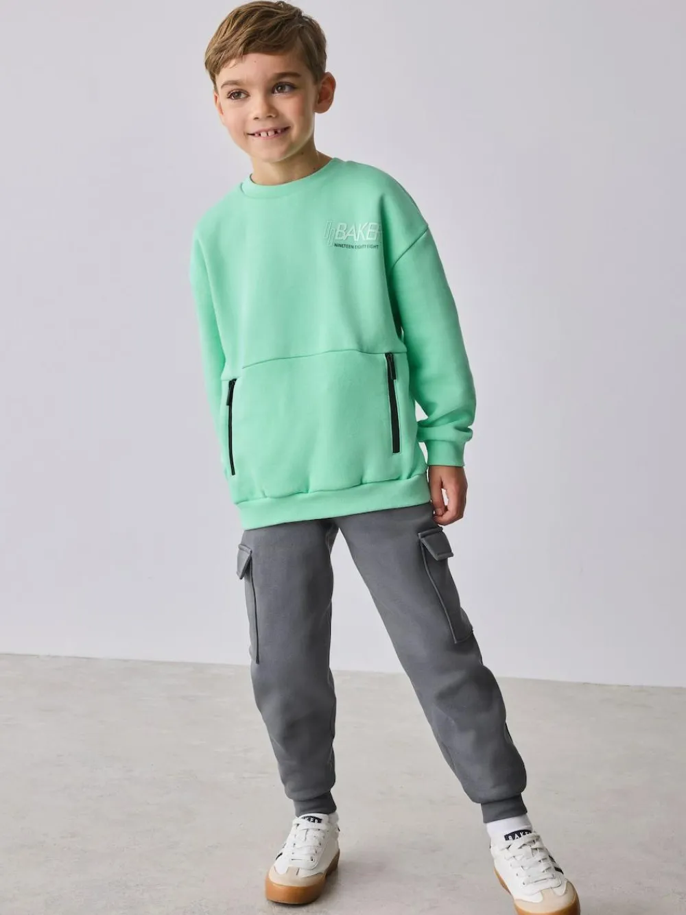Baker by Ted Baker Sweatshirt and Cargo Joggers Set^BOY Sweatshirts & Hoodies|Sweat Pants