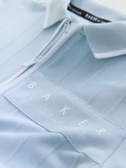 Sale Baker by Ted Baker Textured Polo Shirt and Shorts Set Blue