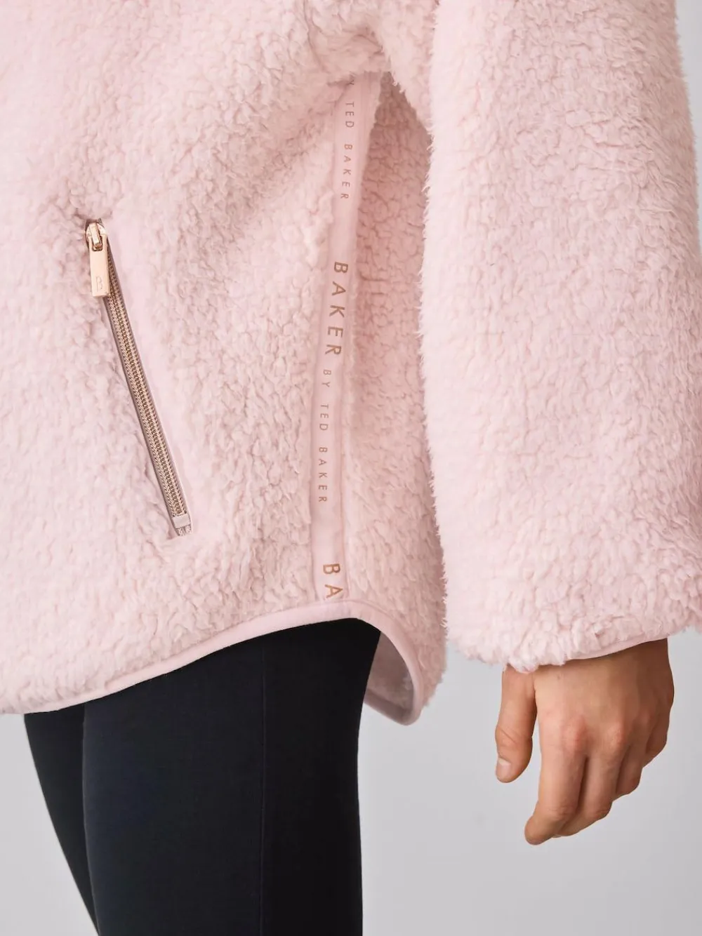 Baker by Ted Baker Zip-Through Hooded Borg Fleece Jacket^ Sweatshirts & Hoodies|Jackets & Coats