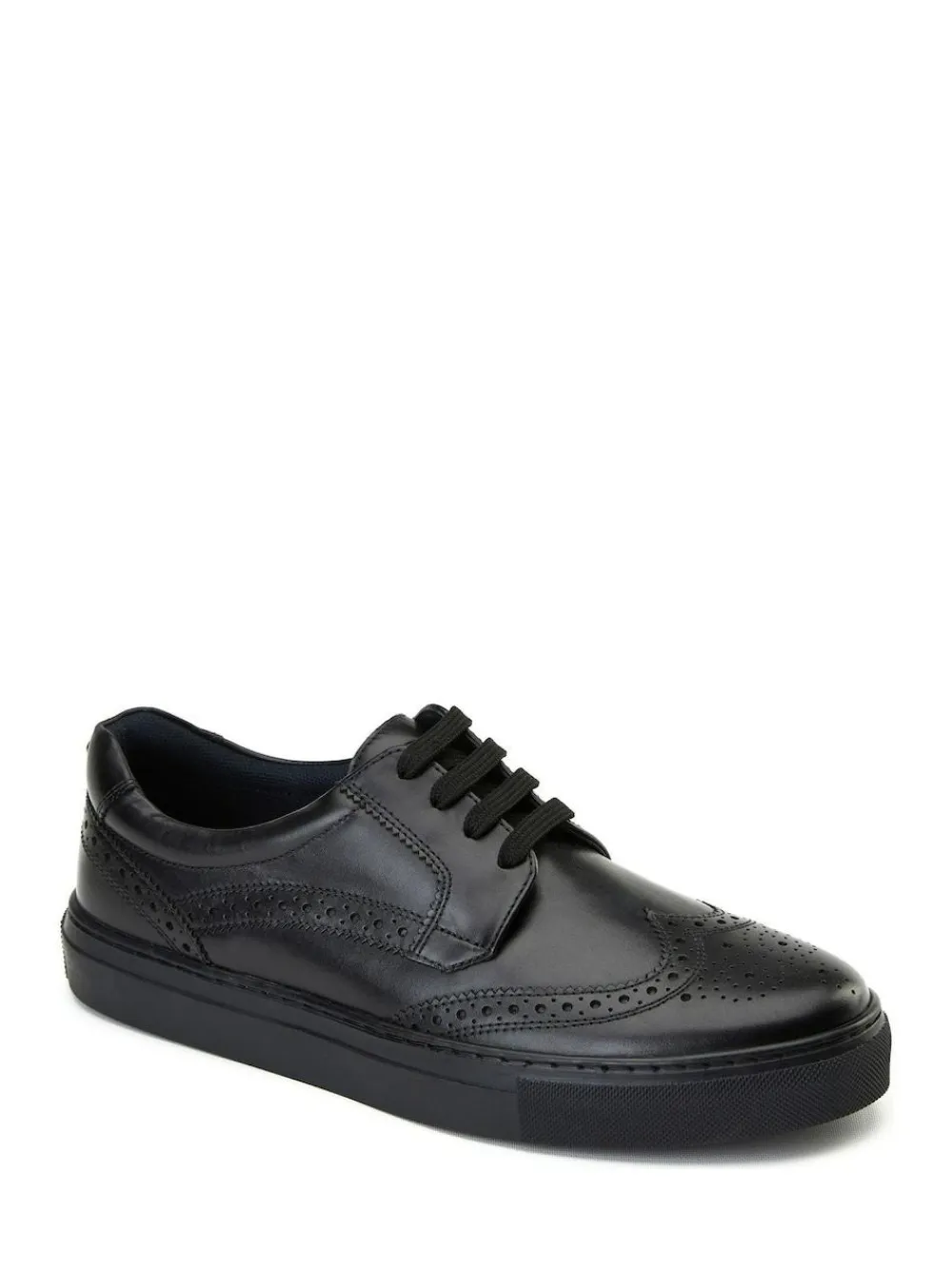 Hot Base London Clapton Brogue Trainer Black