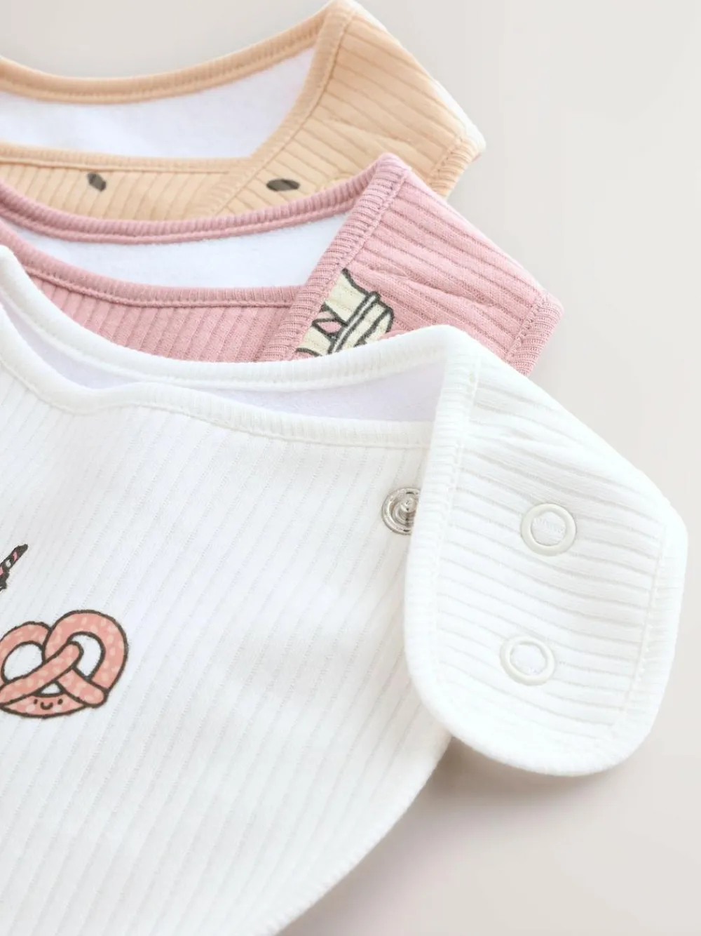 Next Berry Pink Food Character Baby Bibs 3 Pack^ Bibs|Newborn Accessories