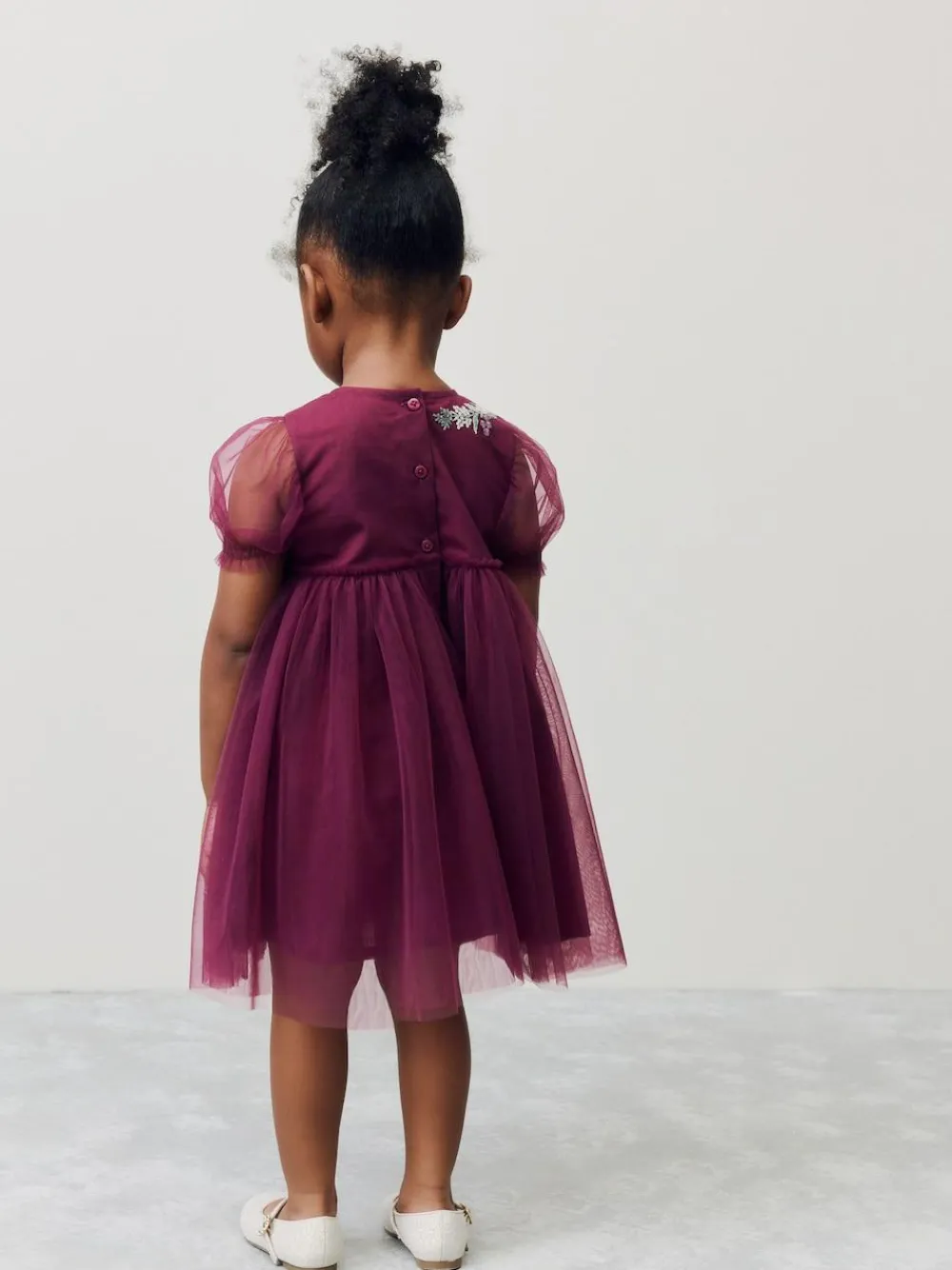 Next Berry Red Embroidered Mesh Party Dress (3mths-8yrs)^ Dresses|Dresses