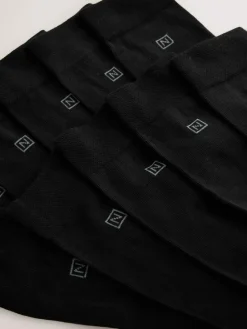 New Next 10 Pack Cushioned Sole Comfort Socks Black
