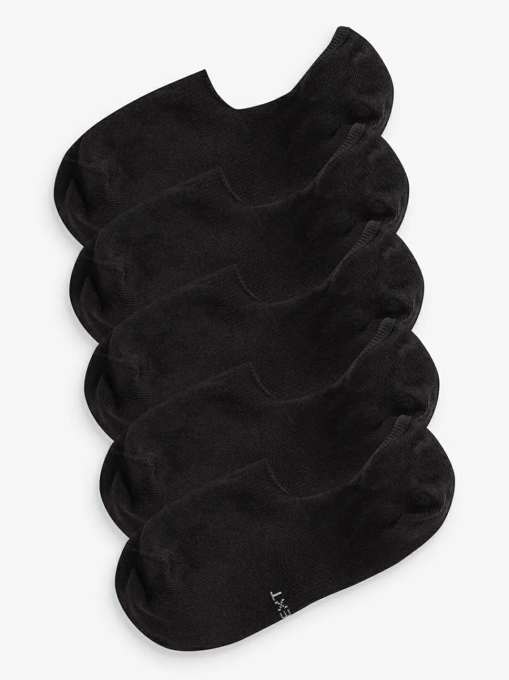 New Next 5 Pack Invisible Trainers Socks Black