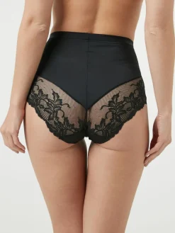 Outlet Next Print Tummy Control Shaping Lace Back Brazilian Knickers 2 Pack Black / Praline Nude