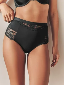 Sale Next Tummy Control Light Shaping High Waist Thongs 2 Pack Black / Praline Nude
