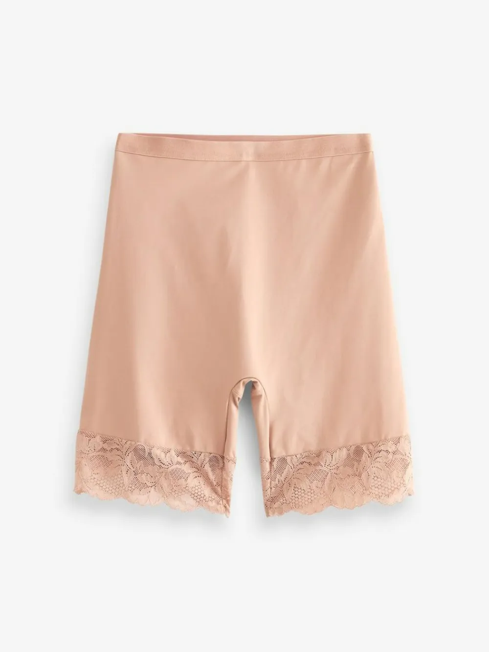 Next Black / Praline Nude Tummy Control Light Shaping Lace Back Shorts 2 Pack^Women Shapewear