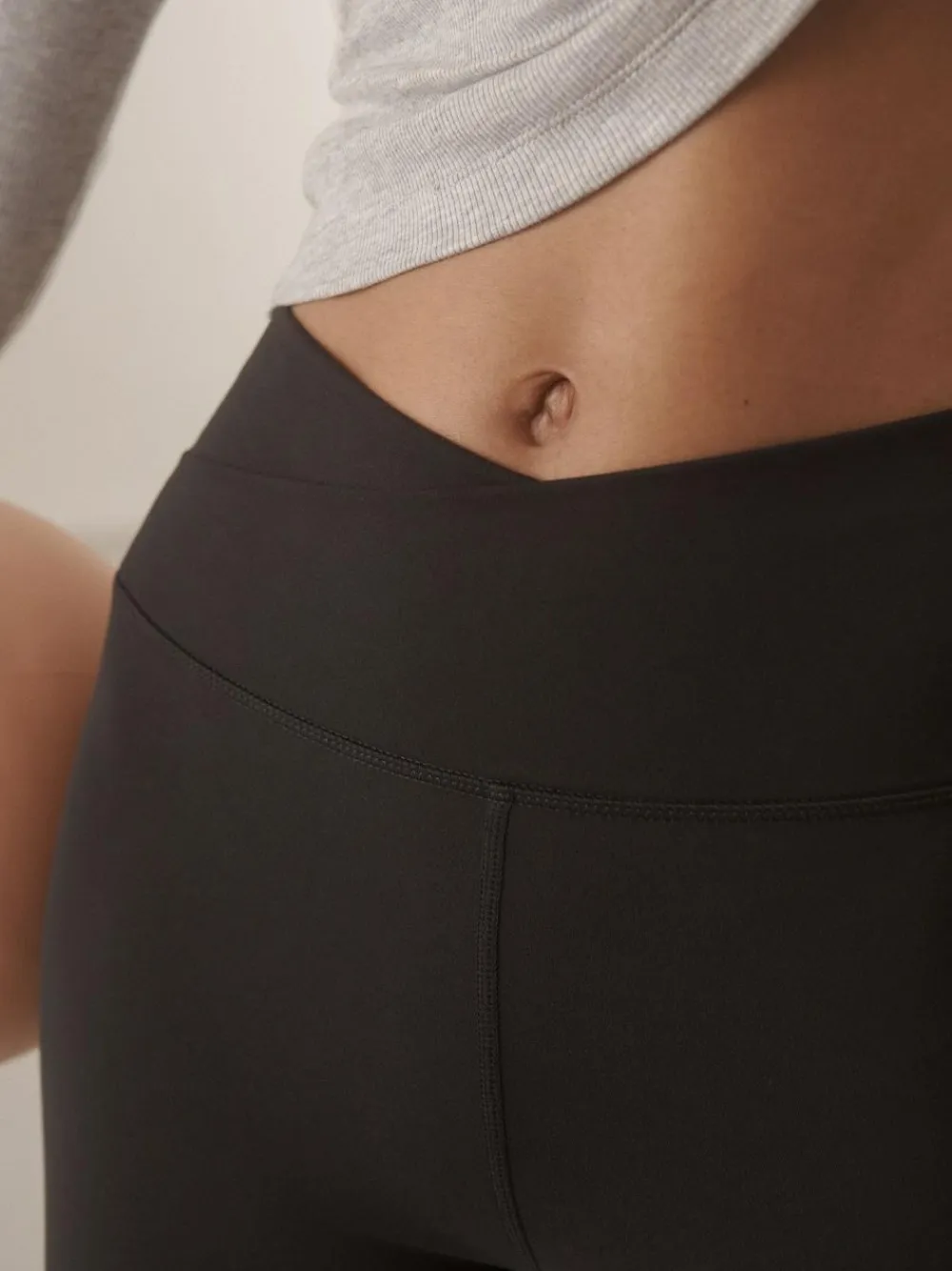 Next Black Active Balance Wrap Front Flared Leggings^Women Leggings & Sweatpants