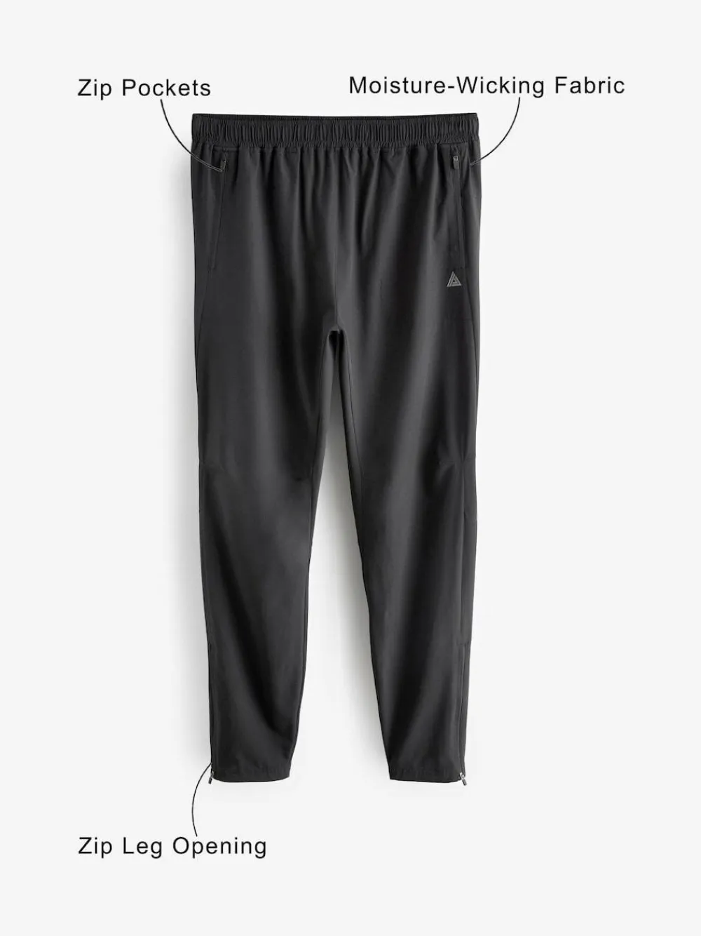 New Next Active Gym Woven Training Joggers Black