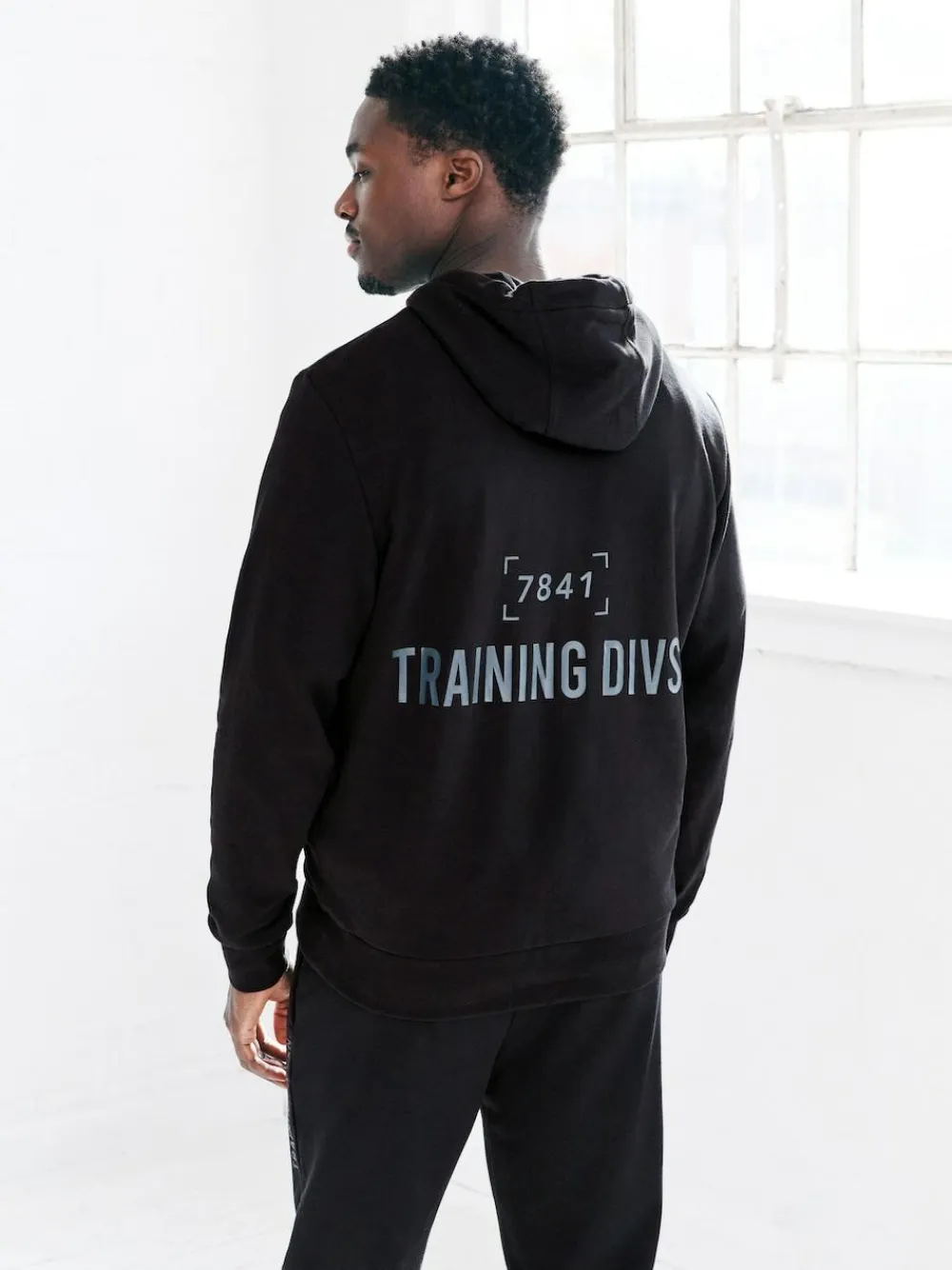 New Next Black Active Training Division Hoodie