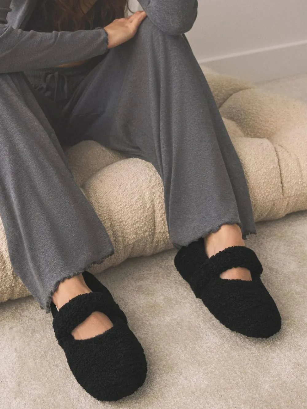 Online Next Black Borg Ballet Slippers