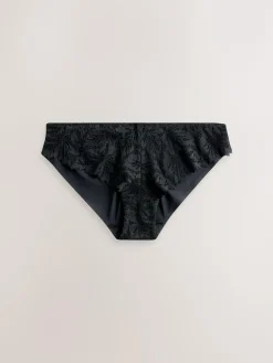 New Next Brazilian Lace Front NVPL Knickers 3 Pack Black