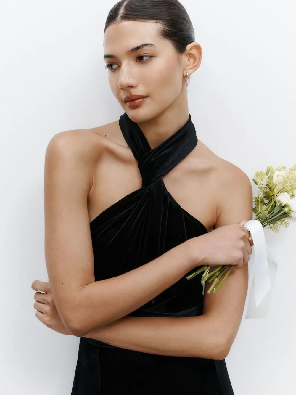 Outlet Next Bridesmaid Velvet Multiway Maxi Dress Black