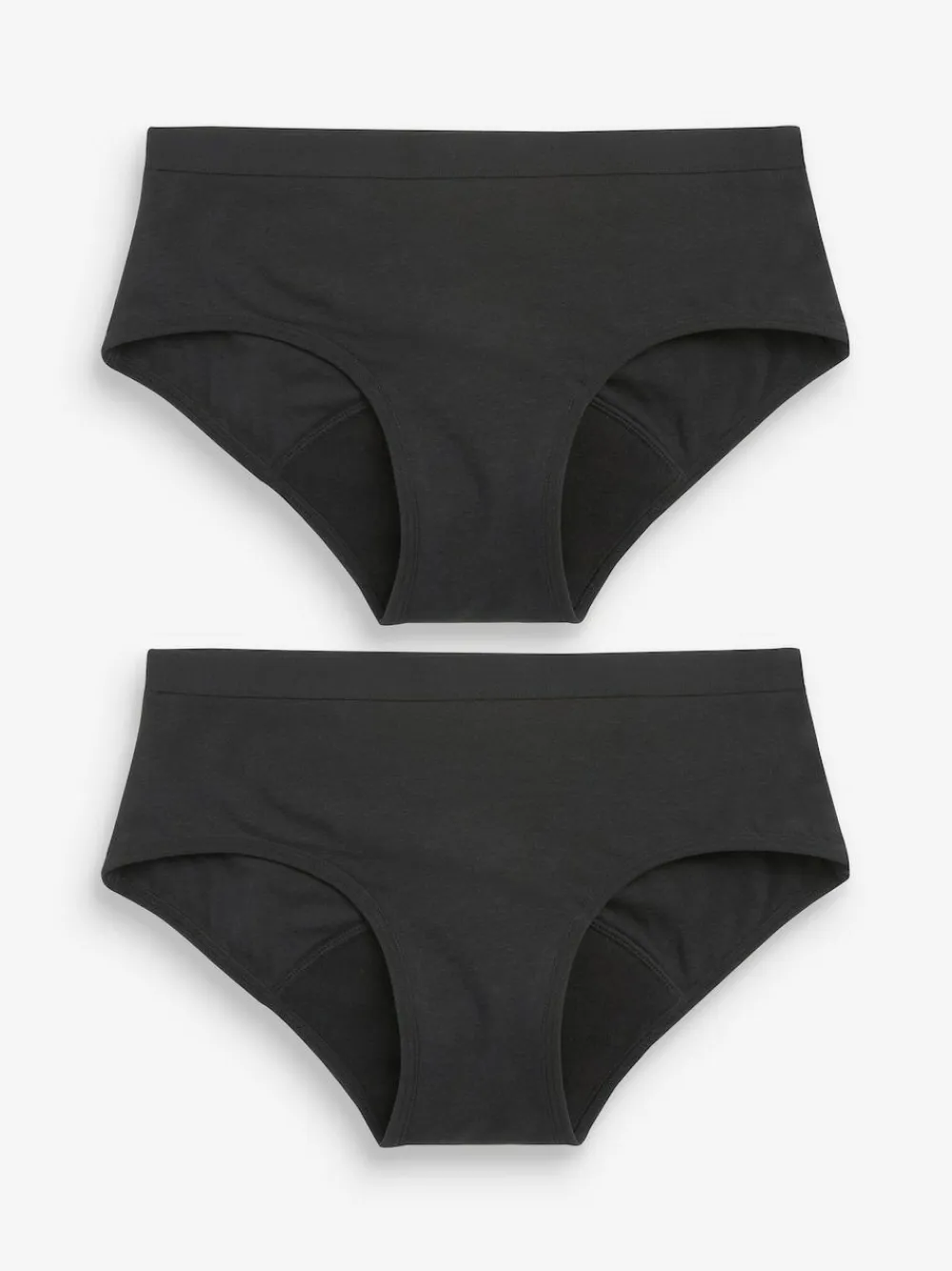 Next Black Briefs 2 Pack Teen Light Flow Period Pants (7-16yrs)^ Underwear