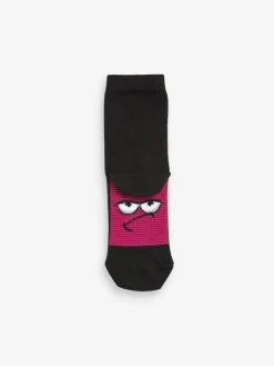 Discount Next Black/ Bright Faces Cotton Rich Socks 7 Pack