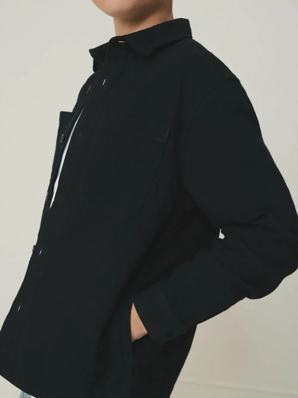 Sale Next Brushed Overshirt (3-16yrs) Black