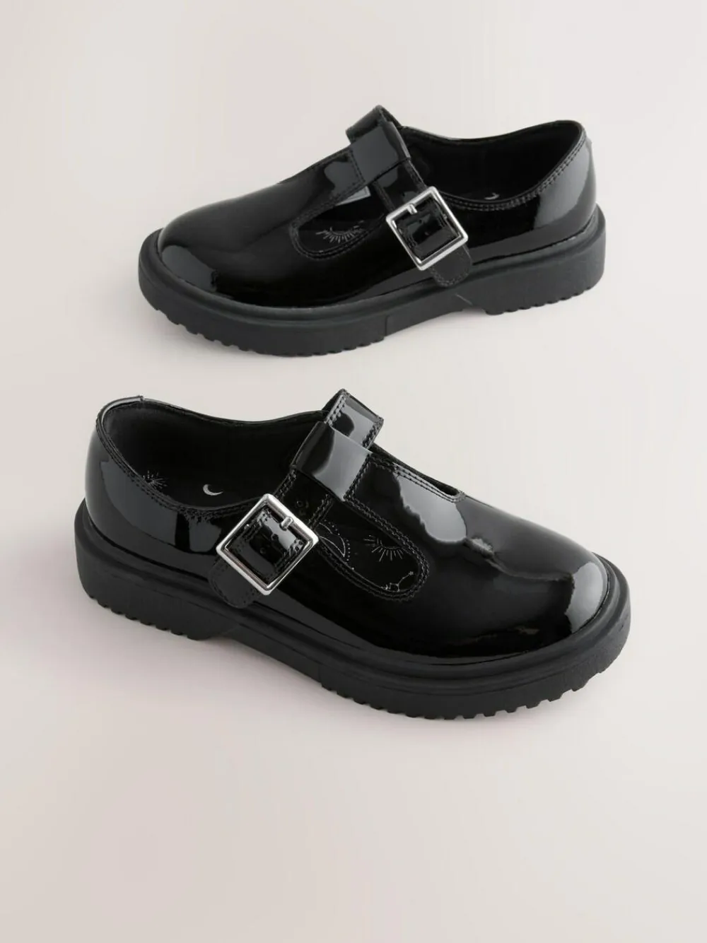 Best Next Black Chunky T-Bar School Shoes