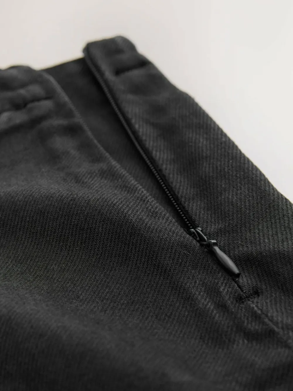 Next Black Coated Denim Mini Skirt^Women Skirts