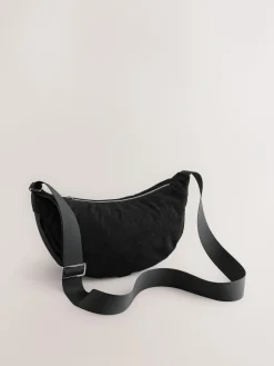 Online Next Cord Effect Sling Bag Black