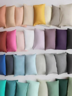 Next Black Cotton Rich Plain Duvet Cover and Pillowcase Set^ Bedsets & Duvet Covers