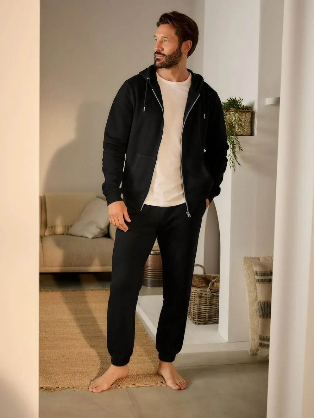 Next Cuffed Brushback Heavyweight Open Joggers^ Loungewear|Nightwear