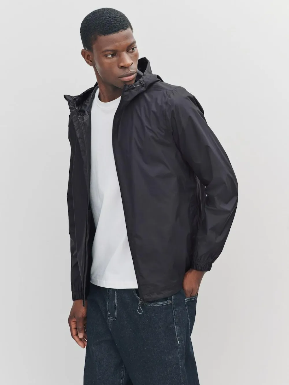 Outlet Next DryTech Lightweight Waterproof Packable Jacket Black