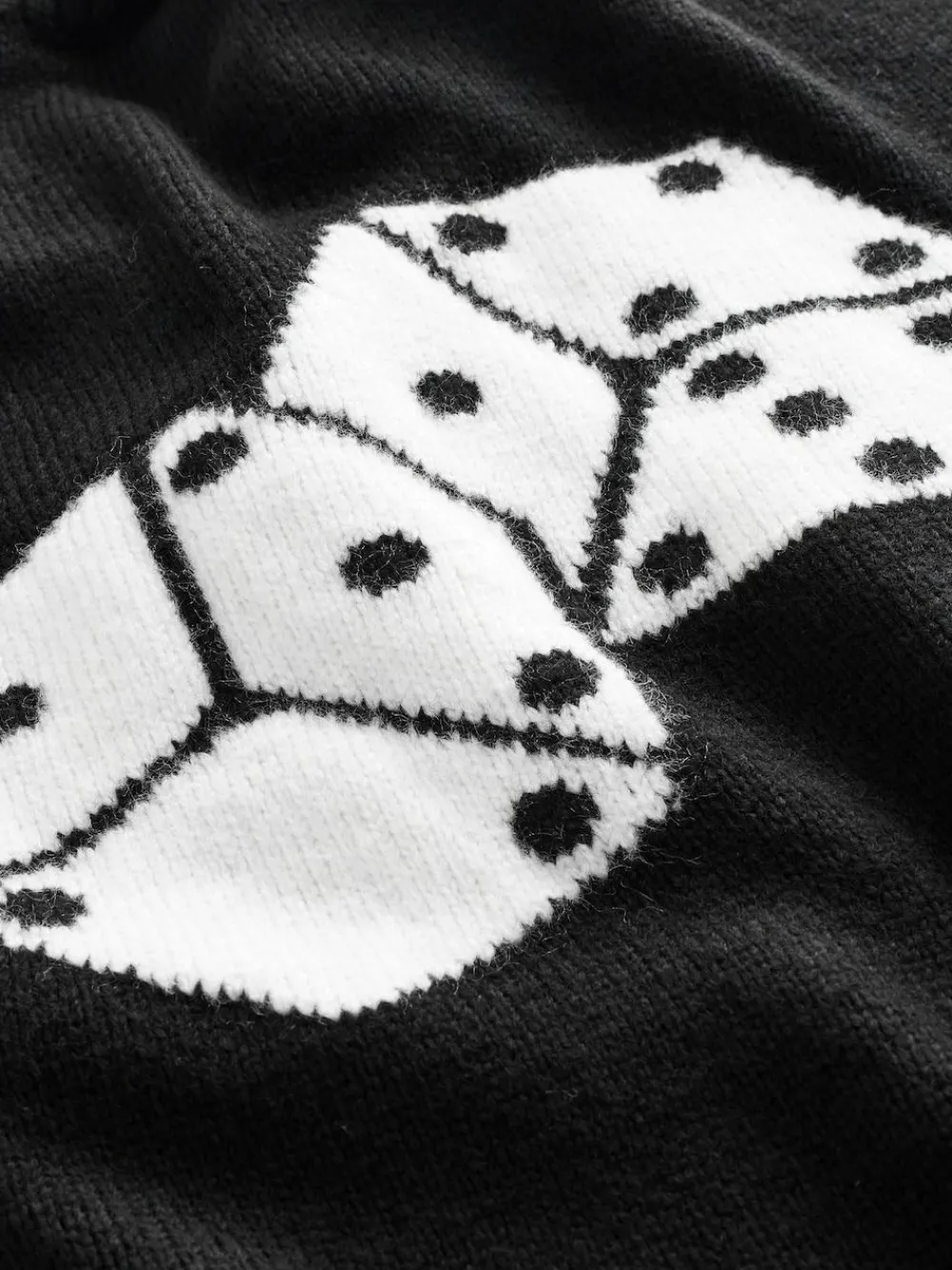 Next Black EDIT Knitted Graphic Crew Neck Jumper^ Knitwear|Knitwear