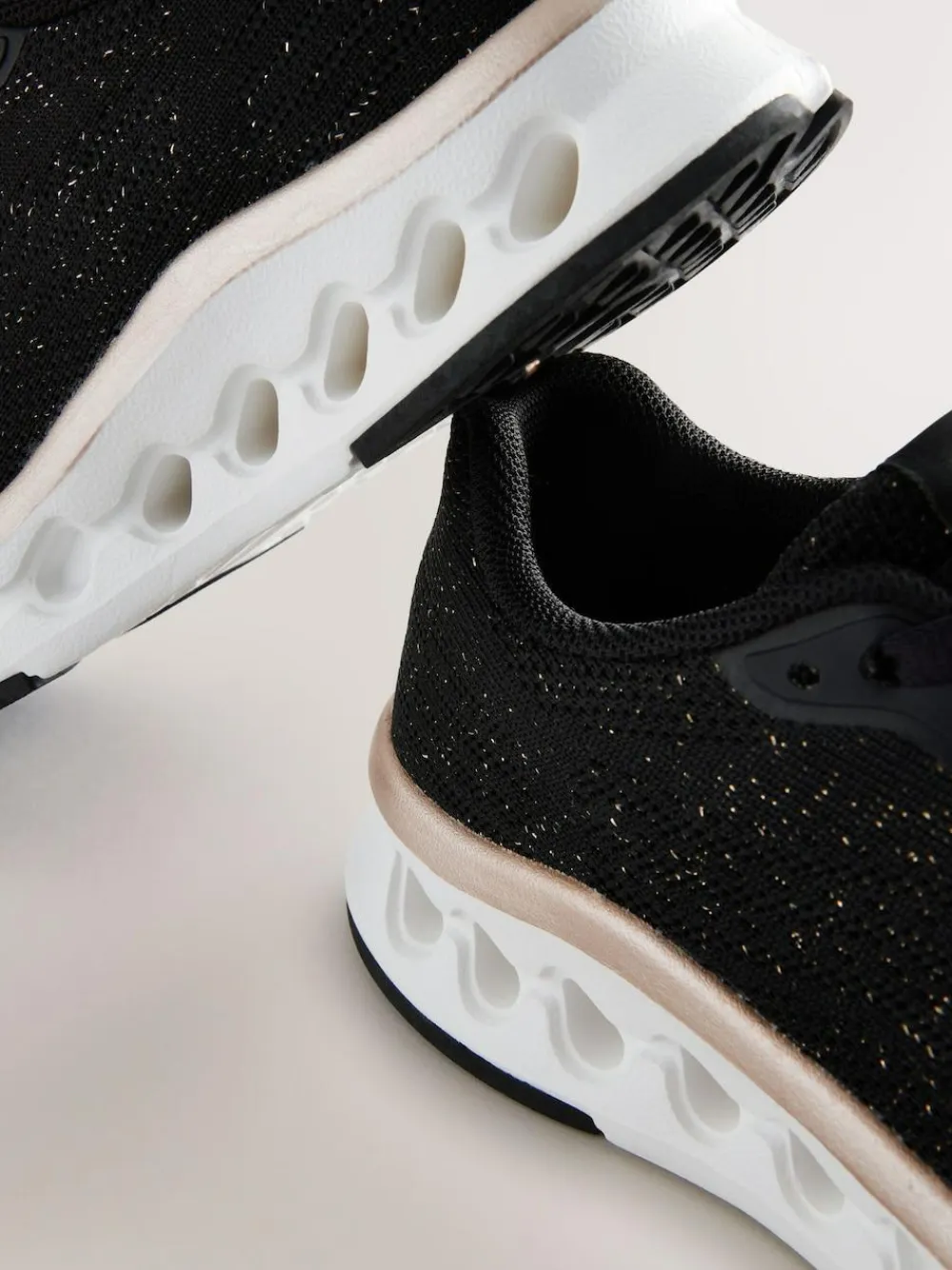 Next Elastic Lace-Up Trainers Black